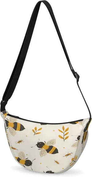 Crossbody Bag for Women Men, Lightweight Small Sling Hobos Dumpling Bag Crescent Purse, Crescent Moon Bags