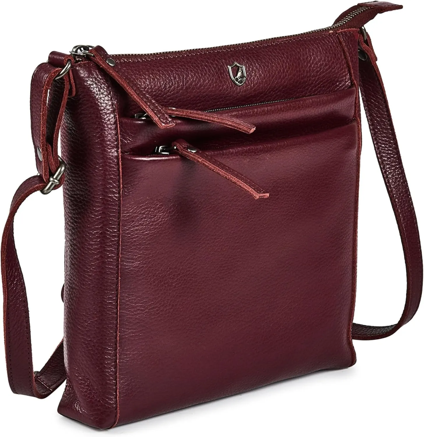 Crossbody Bag for Women Trendy Real Leather Purse Small Soft Pebbled Handbags Crossover Shoulder Pocketbook