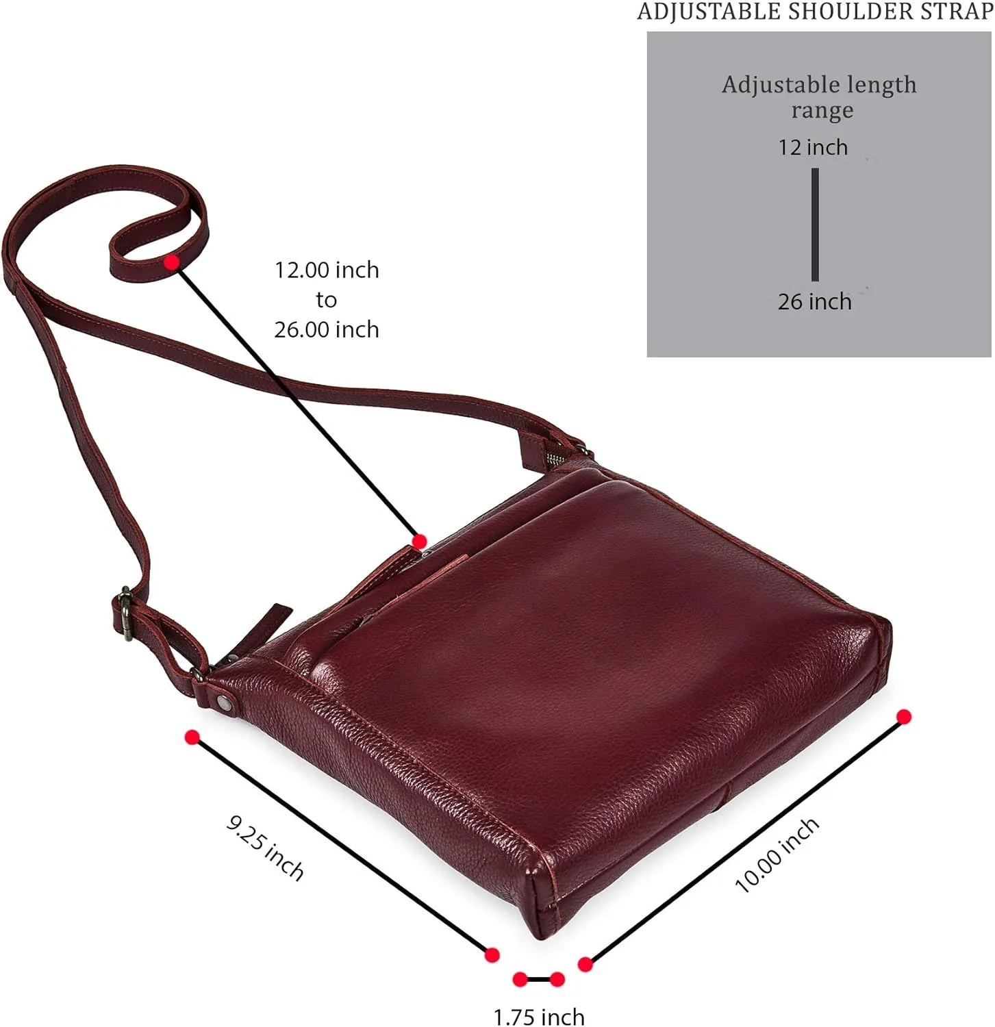 Crossbody Bag for Women Trendy Real Leather Purse Small Soft Pebbled Handbags Crossover Shoulder Pocketbook