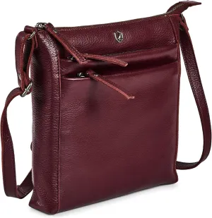 Crossbody Bag for Women Trendy Real Leather Purse Small Soft Pebbled Handbags Crossover Shoulder Pocketbook