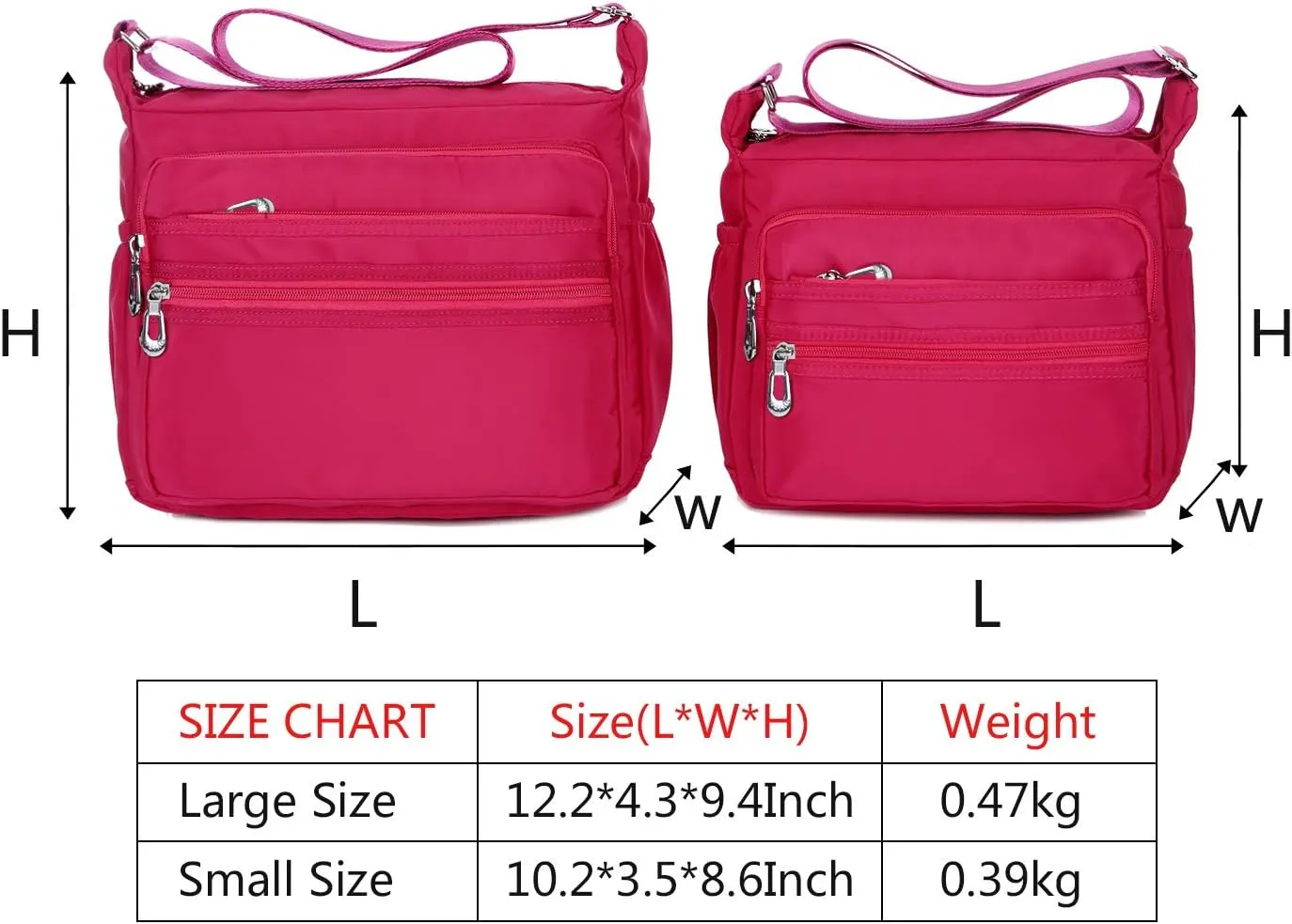 Crossbody Bag for Women Waterproof Shoulder Bag Messenger Bag Casual Nylon Purse Handbag
