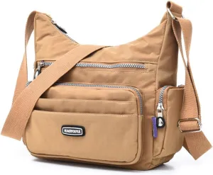 Crossbody Bag for Women with RFID Purses Multi Pocket Shoulder Bag Waterproof Purses and Handbags Pocketbooks