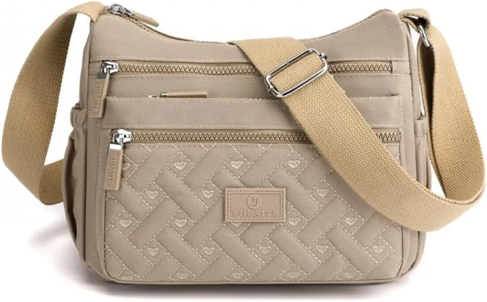 Crossbody Bag Womens Multi Pocket Casual Waterproof Shoulder Messenger Bag Handbag for Daily Use Travel