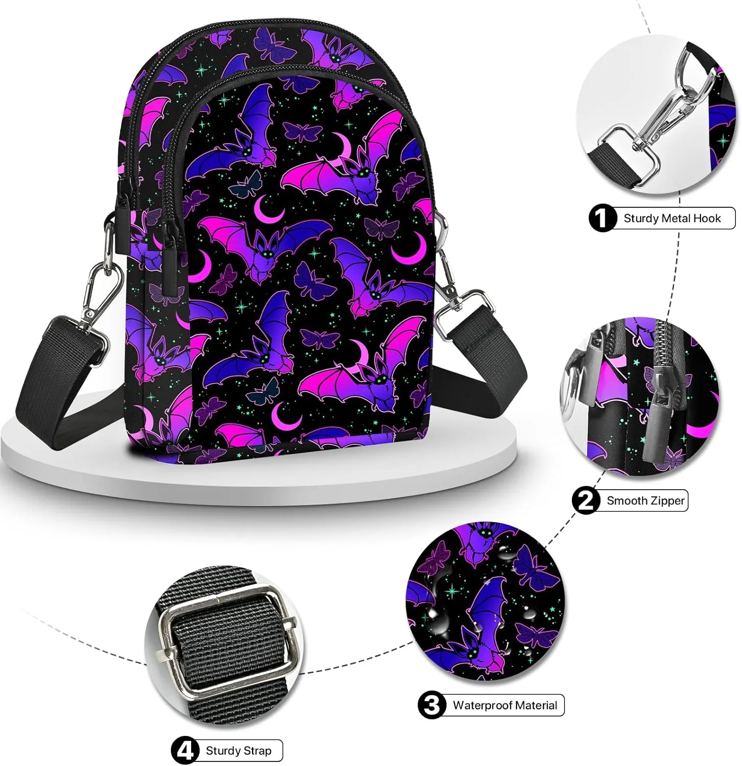 Crossbody Bags for Women Cell Phone Crossbody Bag Lightweight Over Shoulder Handbag Purse with Adjustable Strap