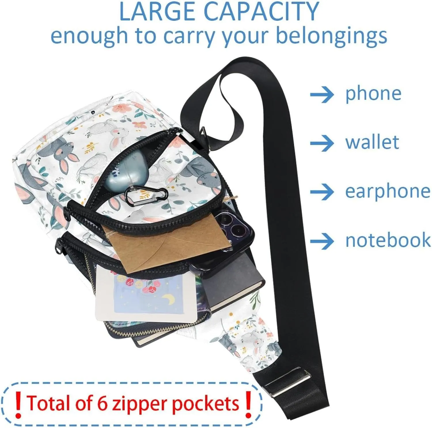Crossbody Bags for Women Cross Body Bag for Woman Sling Bag Crossbody Bag Spring Bunny (18) Sling Backpack Travel