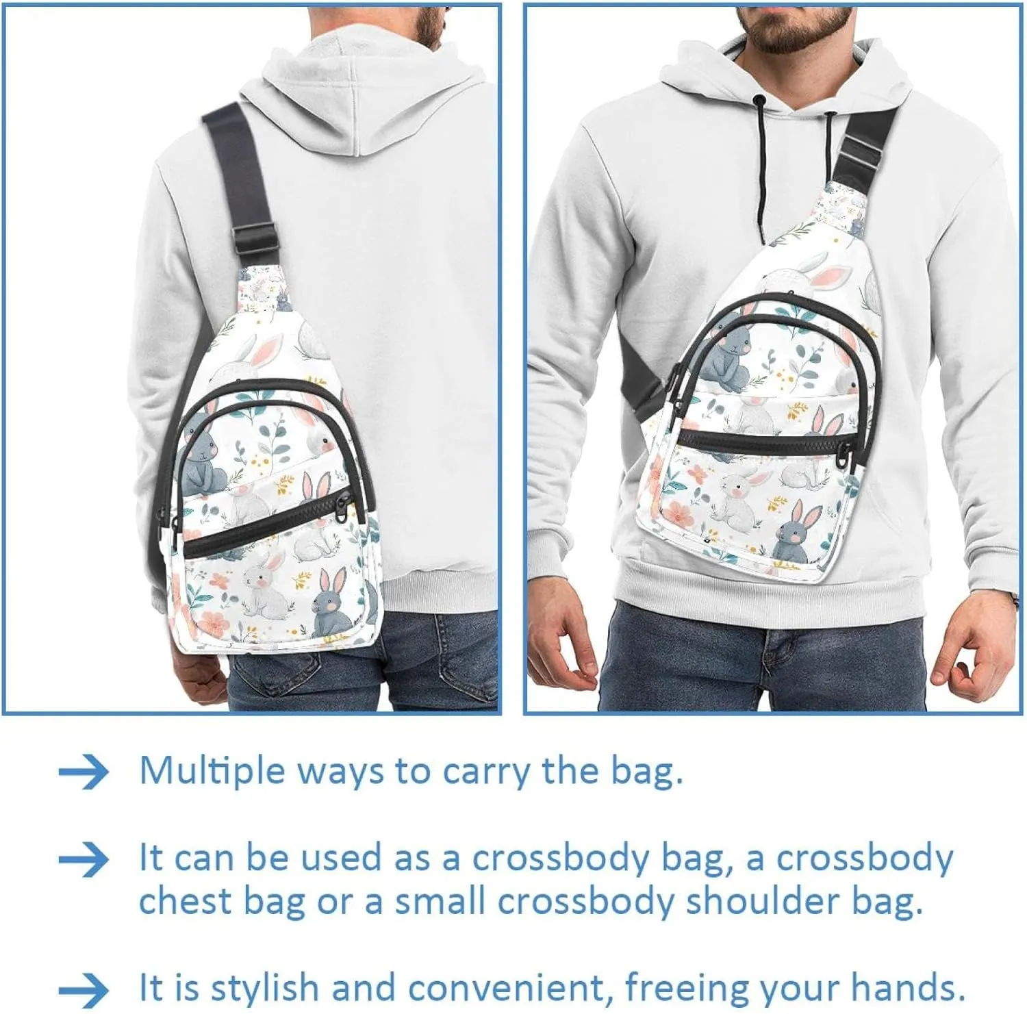 Crossbody Bags for Women Cross Body Bag for Woman Sling Bag Crossbody Bag Spring Bunny (18) Sling Backpack Travel