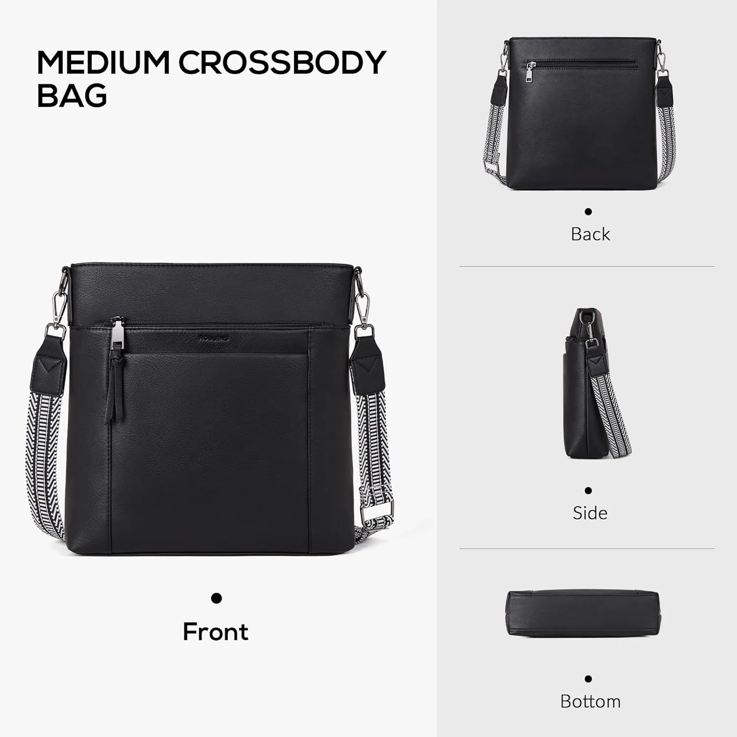 Crossbody Bags For Women Medium Crossbody Travel Purses with 4 Card Slots Leather Shoulder Handbags
