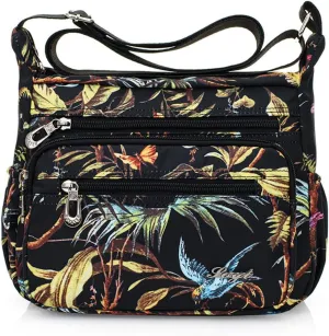 Crossbody Bags for Women Multi Pocket Shoulder Bag Waterproof Nylon Messenger Purses and Handbags