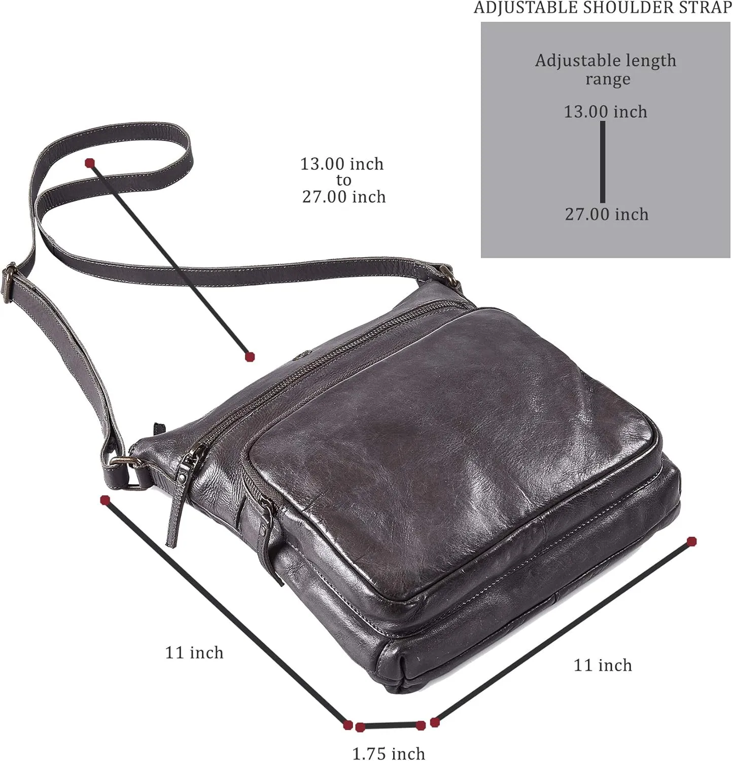 Crossbody Bags for Women Real Leather Purse Handmade Vintage Crossover Shoulder Pocketbook