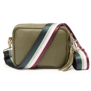Crossbody Olive (Colour strip strap)