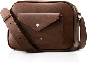 Crossbody Purse for Women's Travel and Daily Life Trendy Small Leather Shoulder Bag with Wide Strap