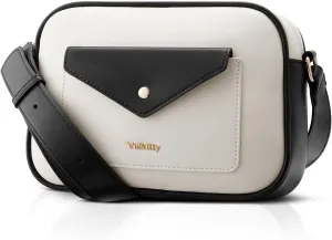 Crossbody Purse for Women's Travel and Daily Life Trendy Small Leather Shoulder Bag with Wide Strap