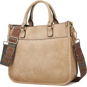 Crossbody Purses and Handbags for Women, Tote Shoulder Bag Satchel Purse and PU Leather Top Handle for Ladies