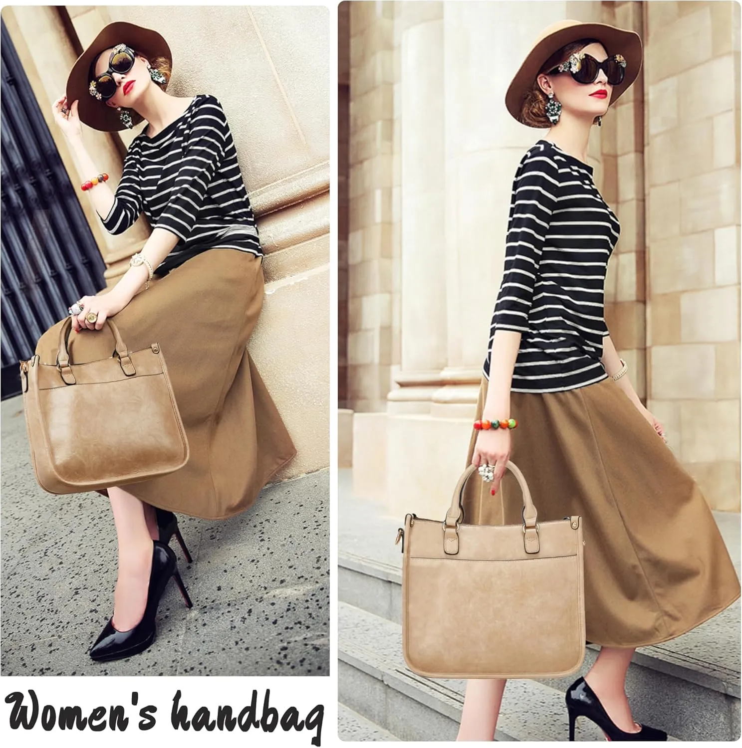 Crossbody Purses and Handbags for Women, Tote Shoulder Bag Satchel Purse and PU Leather Top Handle for Ladies