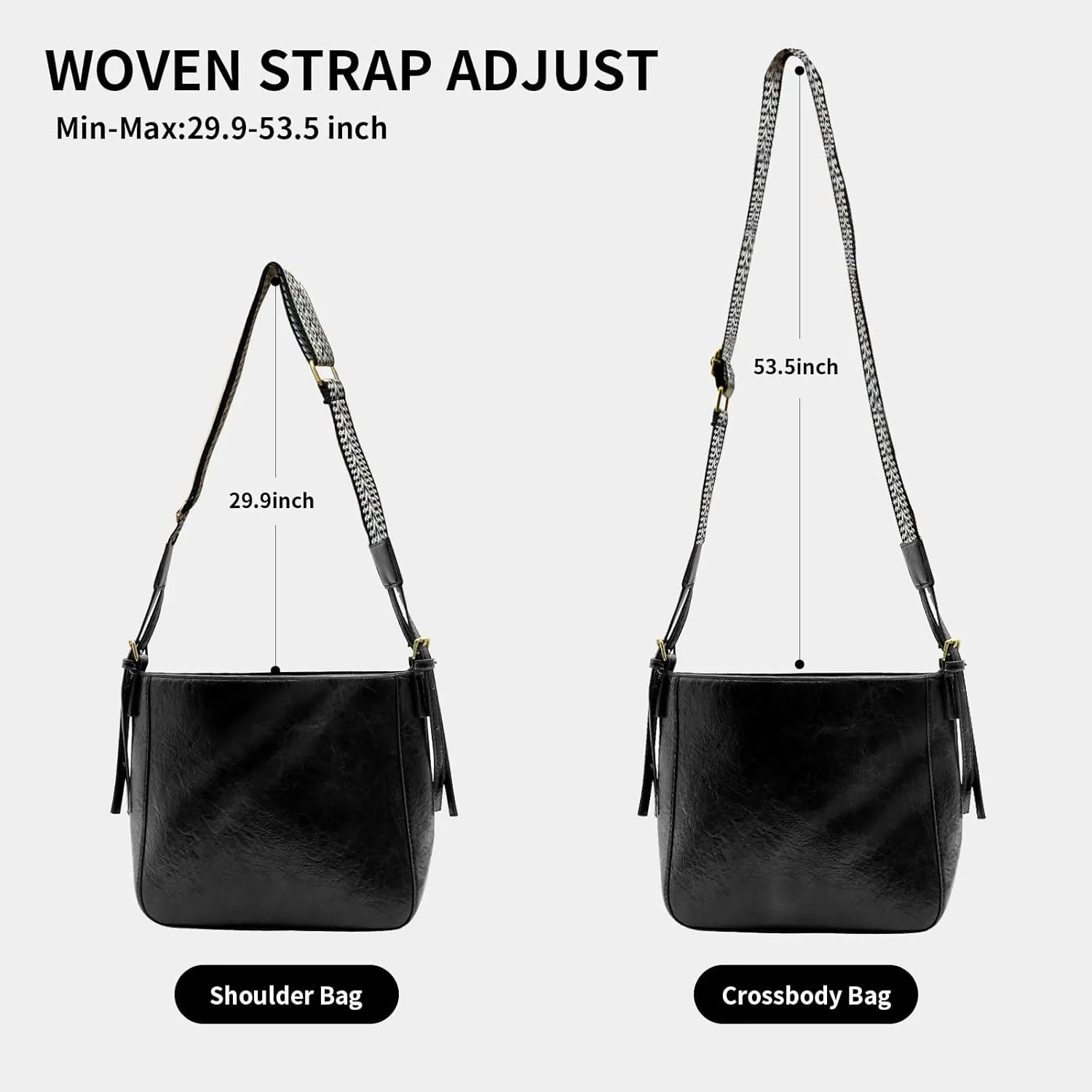 Crossbody Purses for Women Trendy Hobo Bag Vegan Leather Shoulder Hand Bag Hobo Guitar Strap Purse Satchel Bags