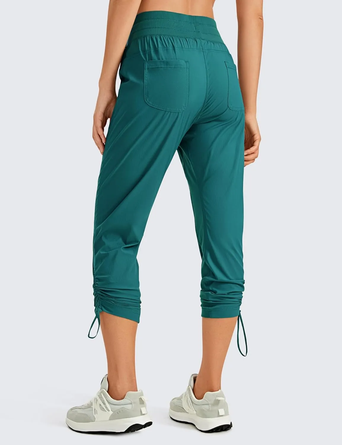 CRZ YOGA Womens Casual 7/8 Pants 25"- Lightweight Workout Outdoor Athletic Track Travel Lounge Joggers Pockets