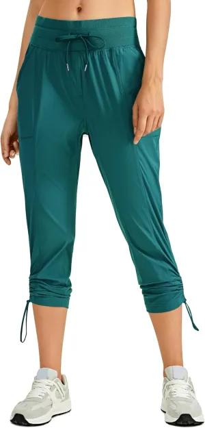 CRZ YOGA Womens Casual 7/8 Pants 25"- Lightweight Workout Outdoor Athletic Track Travel Lounge Joggers Pockets