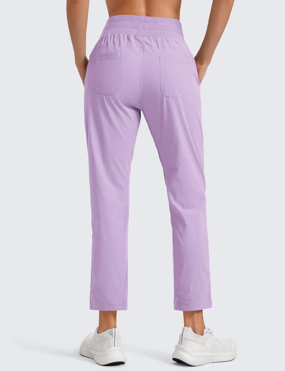 CRZ YOGA Womens Casual 7/8 Pants 27" - Lightweight Workout Outdoor Athletic Track Travel Lounge Joggers Pockets