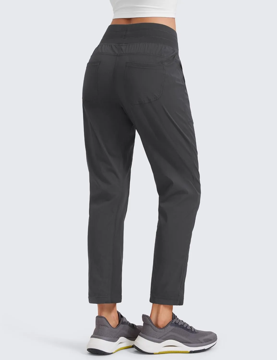 CRZ YOGA Womens Casual 7/8 Pants 27" - Lightweight Workout Outdoor Athletic Track Travel Lounge Joggers Pockets
