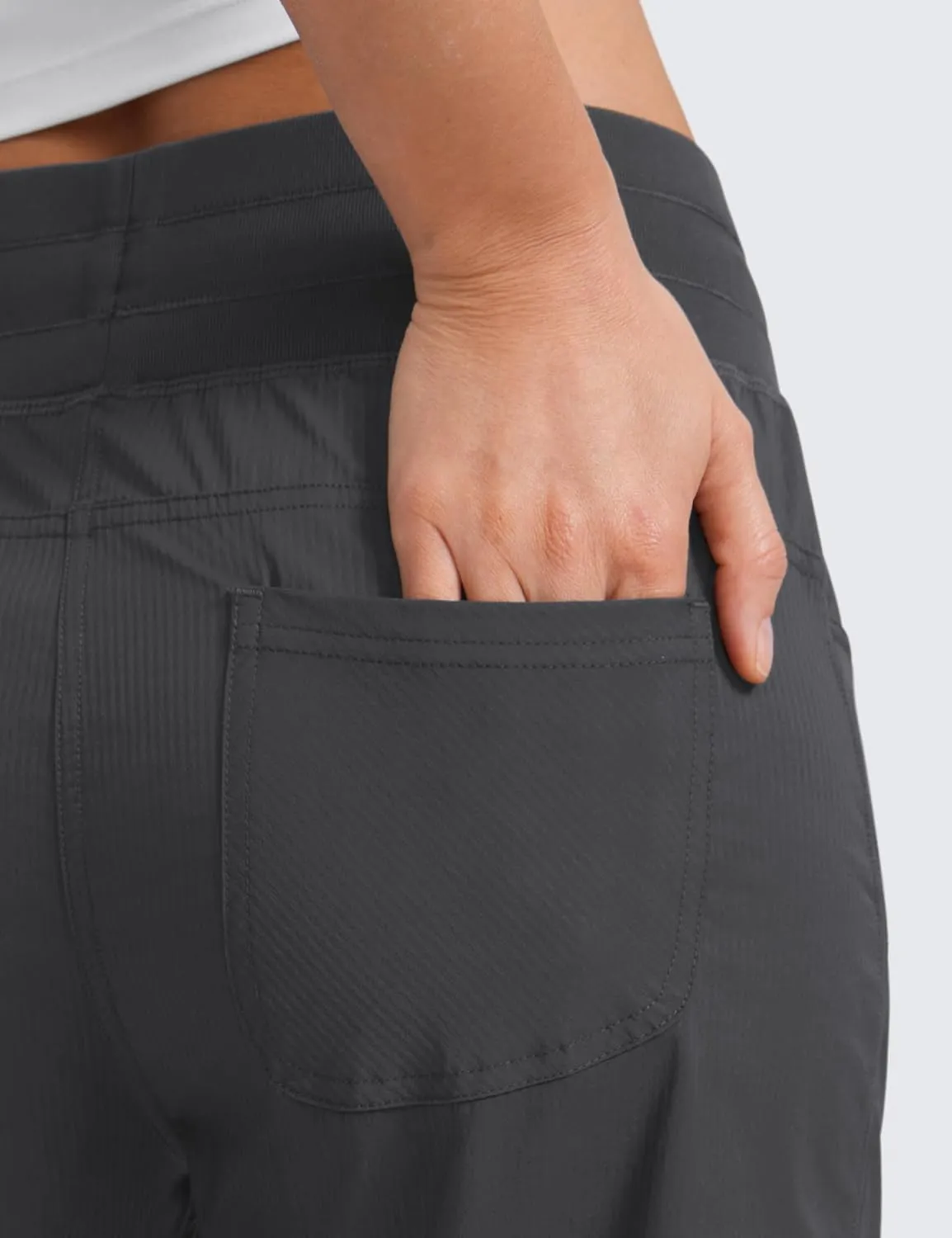 CRZ YOGA Womens Casual 7/8 Pants 27" - Lightweight Workout Outdoor Athletic Track Travel Lounge Joggers Pockets