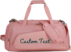 Custom Gym Bag With Shoe Compartment&Wet Pocket,Sports Travel Duffel Bag,Water Resistant Sports Gym Tote Bag Swimming Yoga