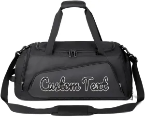Custom Gym Bag With Shoe Compartment&Wet Pocket,Sports Travel Duffel Bag,Water Resistant Sports Gym Tote Bag Swimming Yoga
