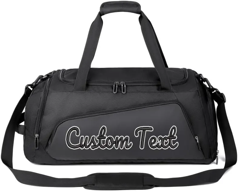 Custom Gym Bag With Shoe Compartment&Wet Pocket,Sports Travel Duffel Bag,Water Resistant Sports Gym Tote Bag Swimming Yoga