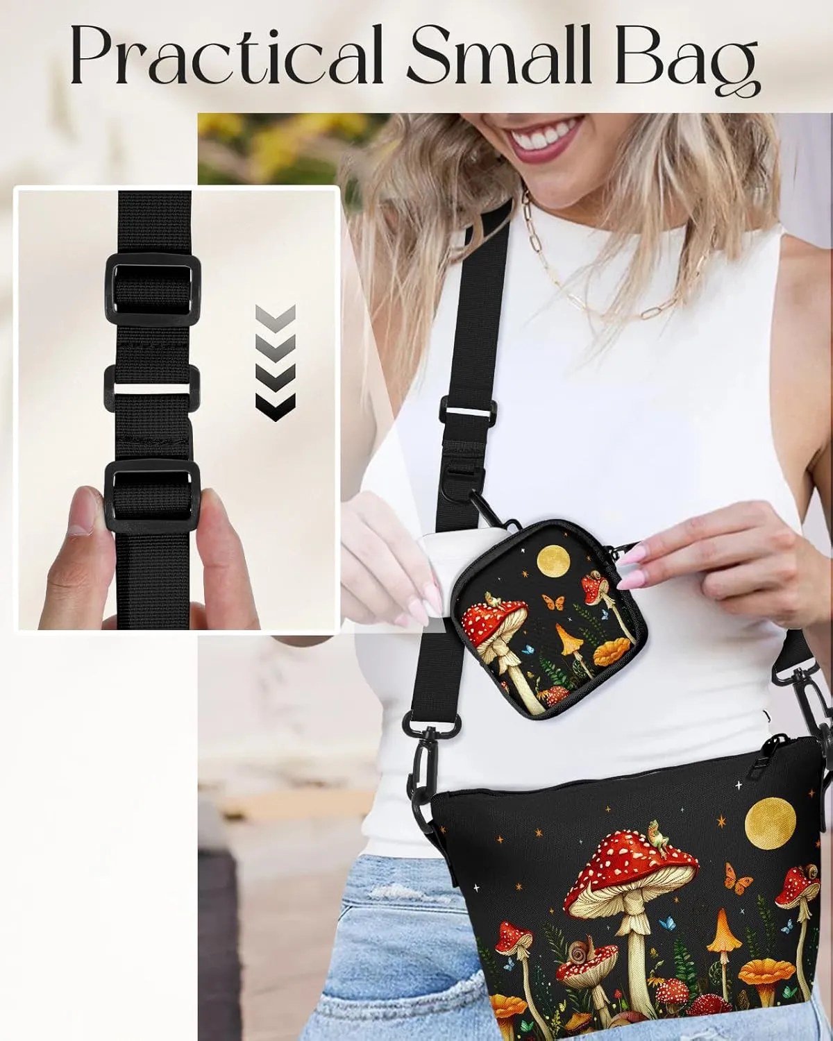 Cute Crossbody Bags for Women - Fashion Design Small Cross Body Bag Cell Phone Purse Wallet Shoulder for Girls