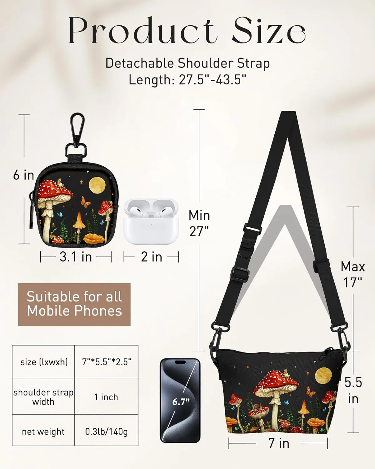 Cute Crossbody Bags for Women - Fashion Design Small Cross Body Bag Cell Phone Purse Wallet Shoulder for Girls