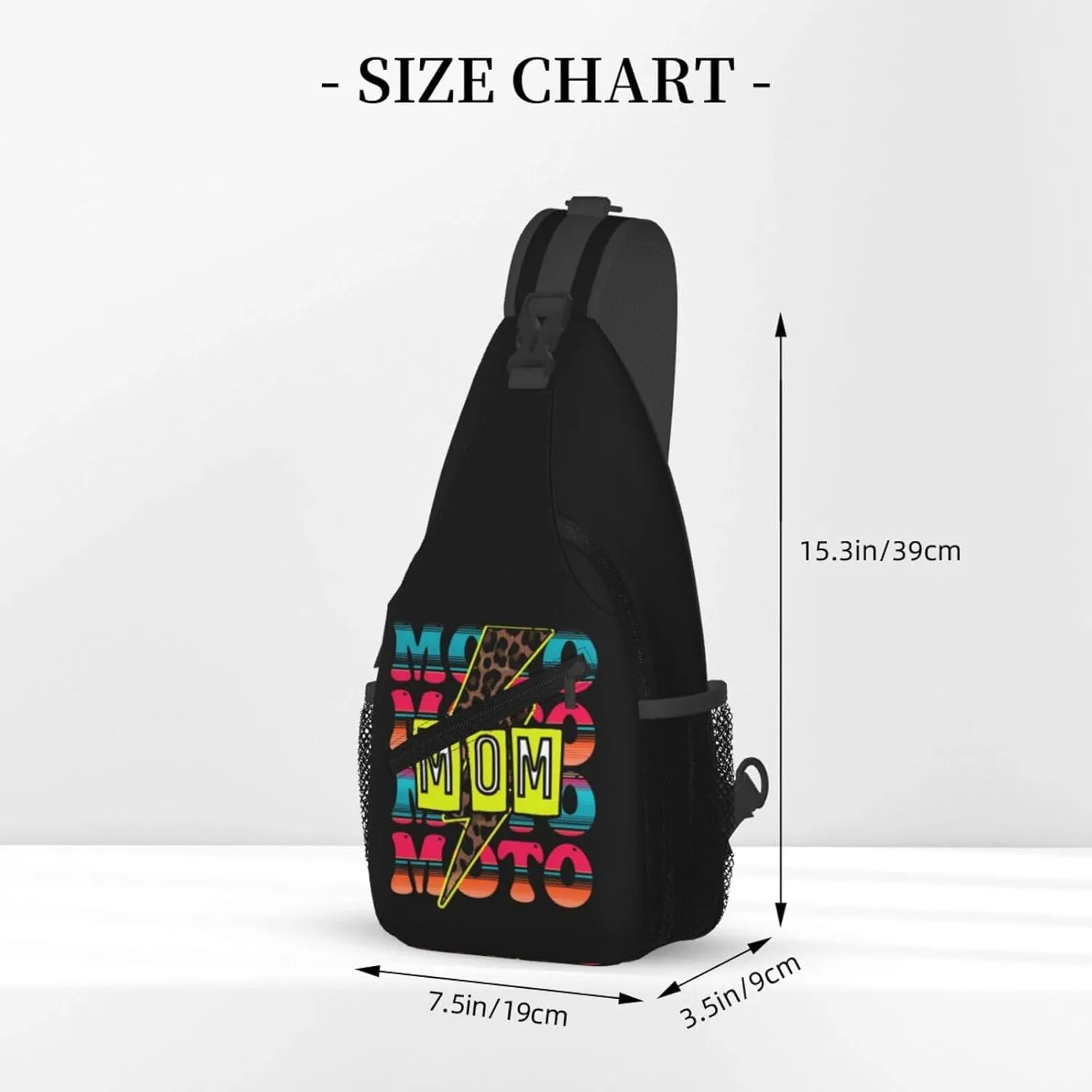 Cute Moto Mom Motocross Mother Racing Dirt Bike Sling Bag Crossbody Bag Casual Chest Bags Travel Shoulder Backpack