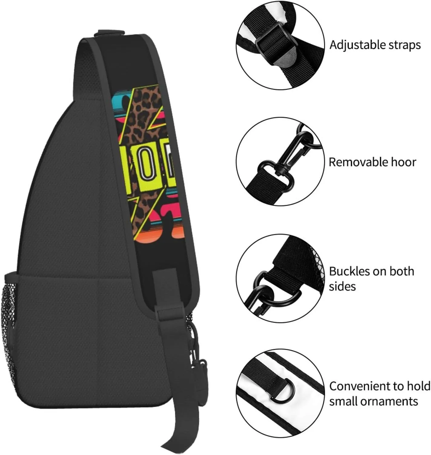 Cute Moto Mom Motocross Mother Racing Dirt Bike Sling Bag Crossbody Bag Casual Chest Bags Travel Shoulder Backpack