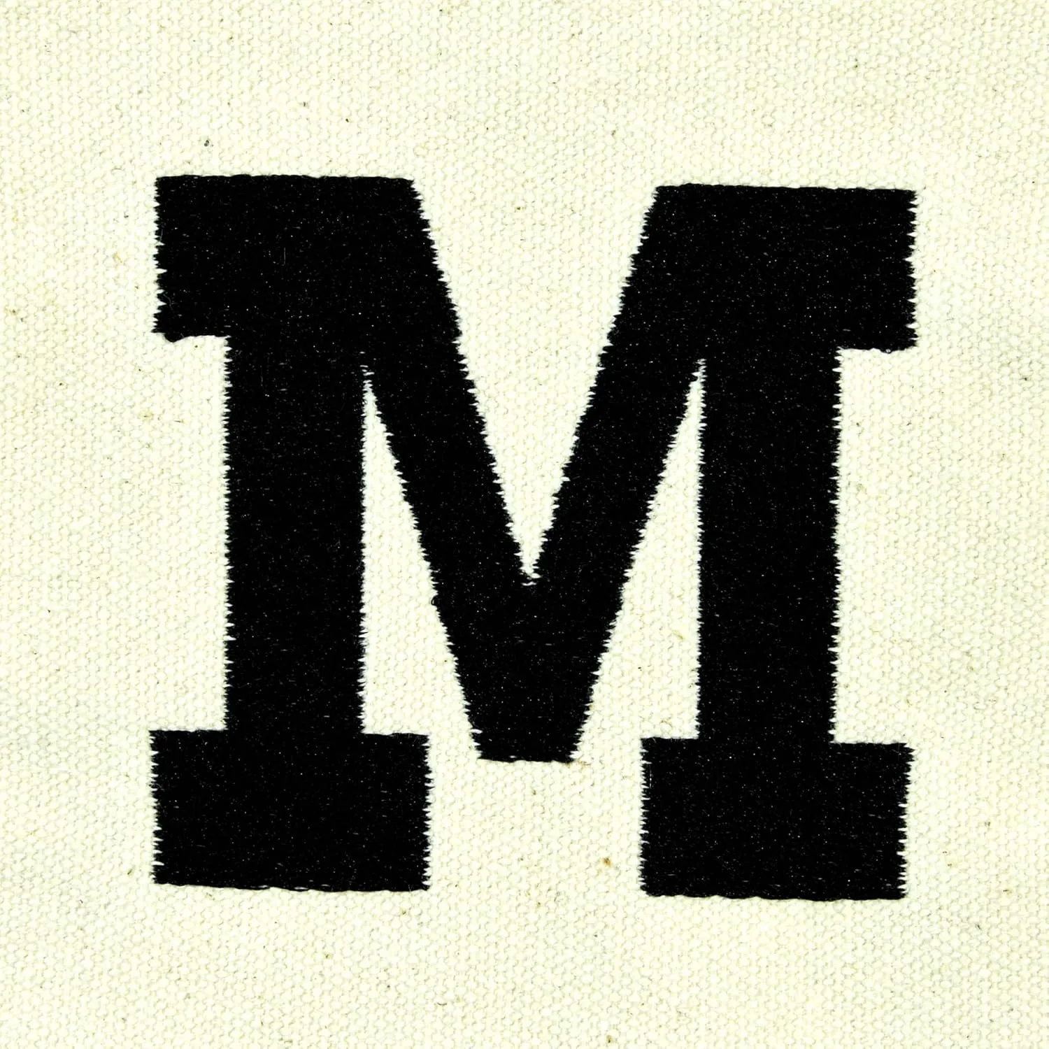DALIX Initial Tote Bag Personalized Monogram Black Star Zippered Top Letter - M