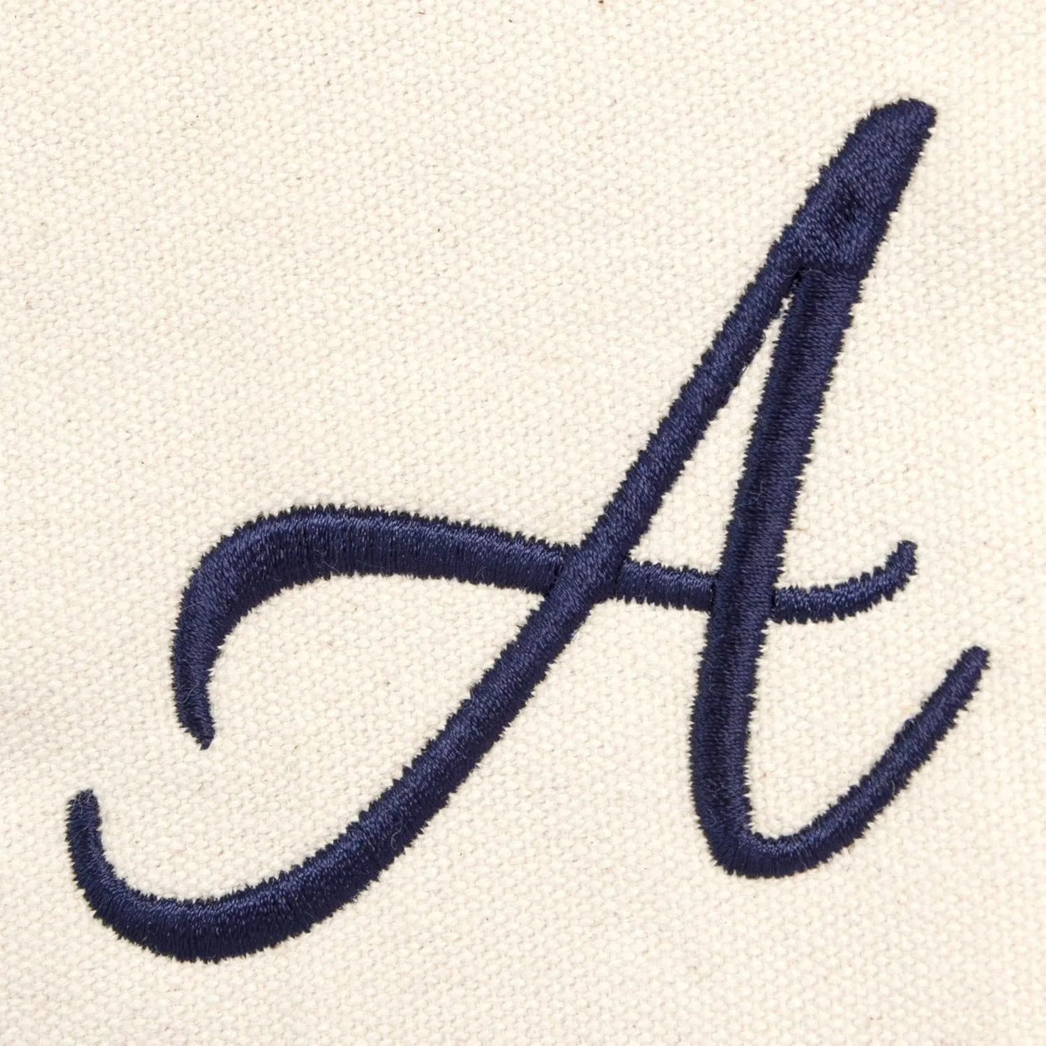 DALIX Monogram Tote Bag Personalized Navy Blue Initial A-Z