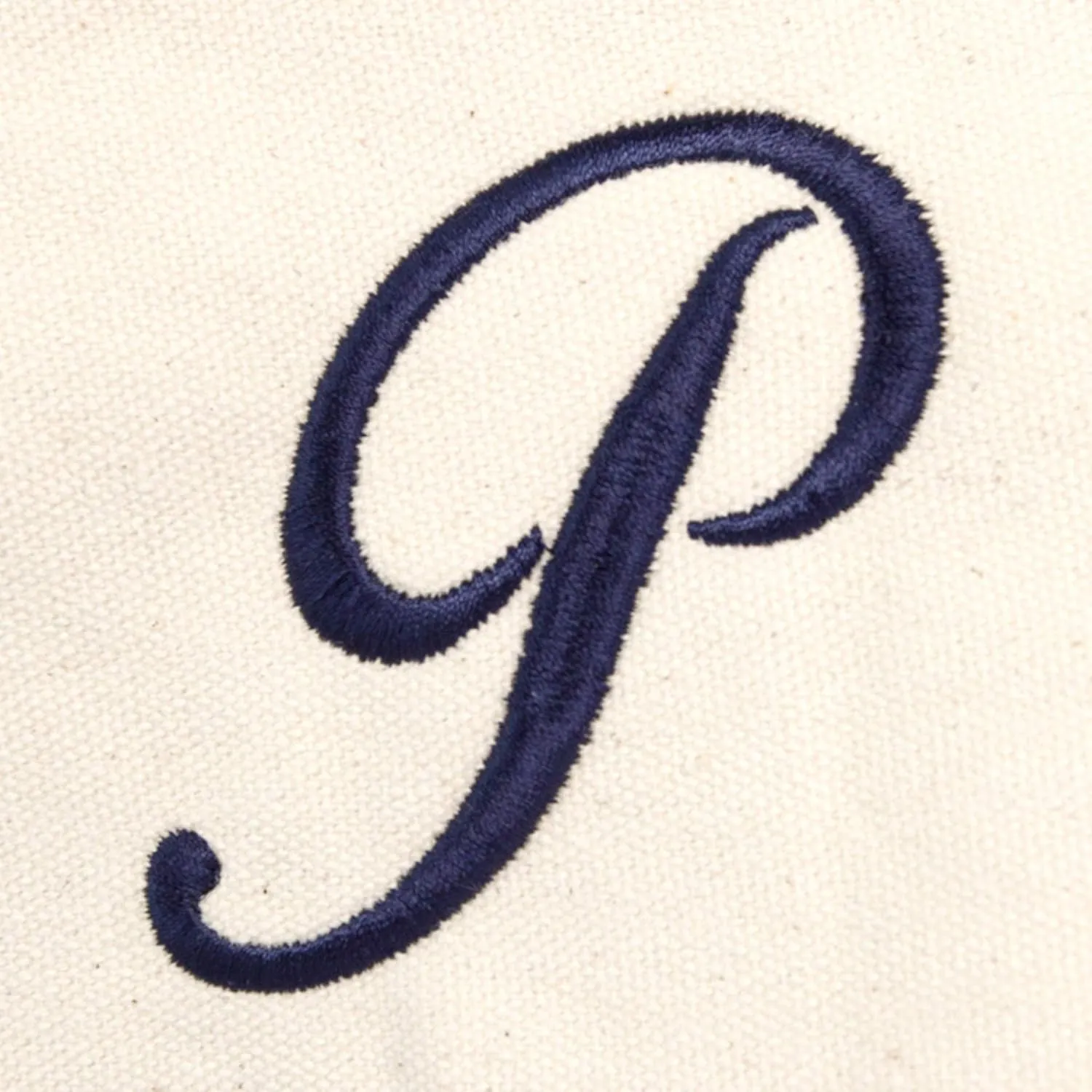 DALIX Monogram Tote Bag Personalized Navy Blue Initial A-Z