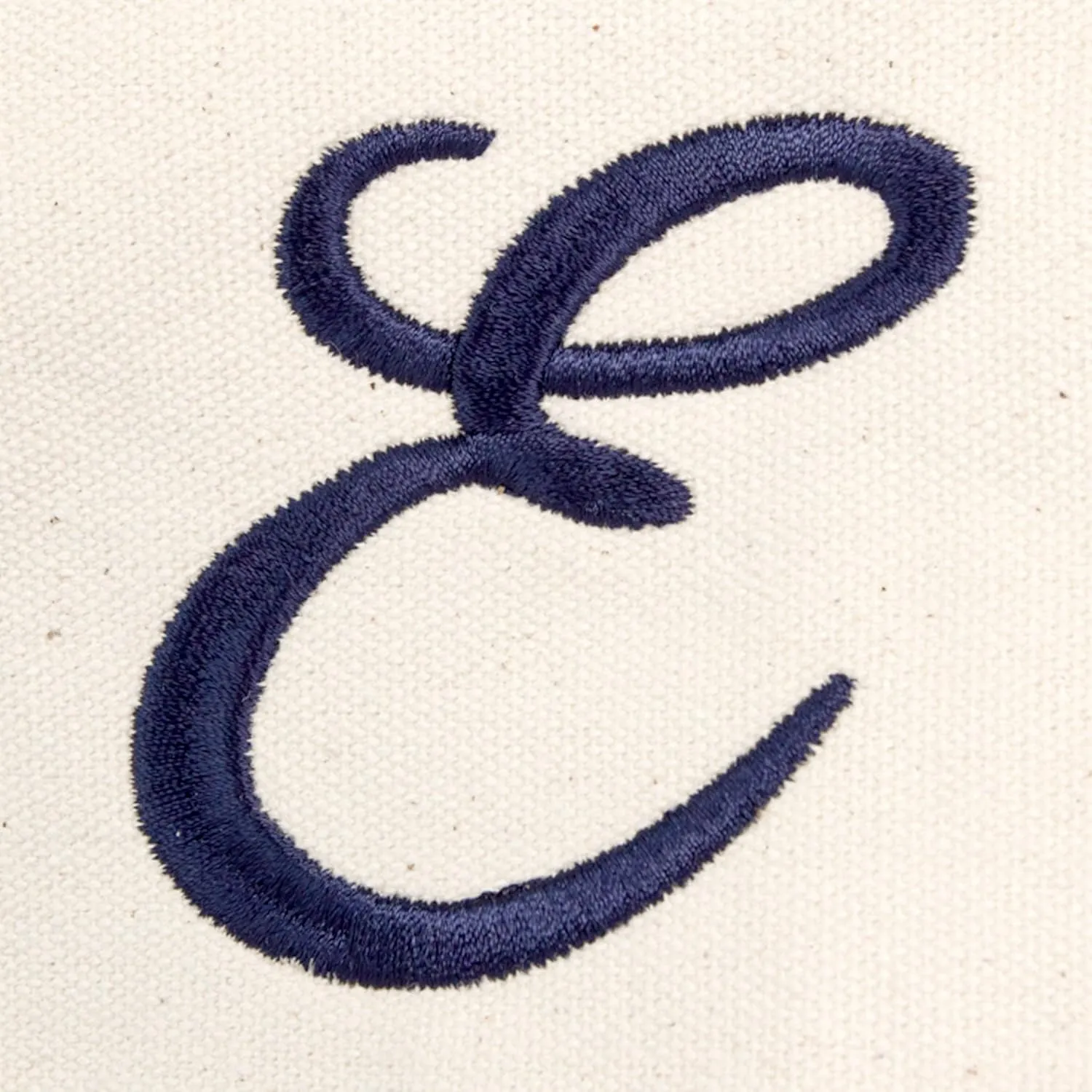 DALIX Personalized Tote Bag For Women Monogram Initial Open Top Navy Blue A-Z