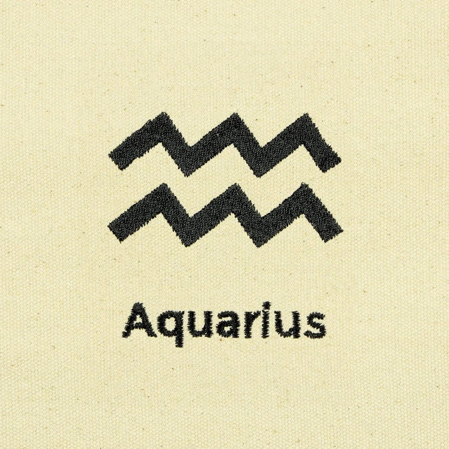 DALIX Zodiac Sign Shopping Tote Bag Black Star Horoscope Gifts - Aquarius