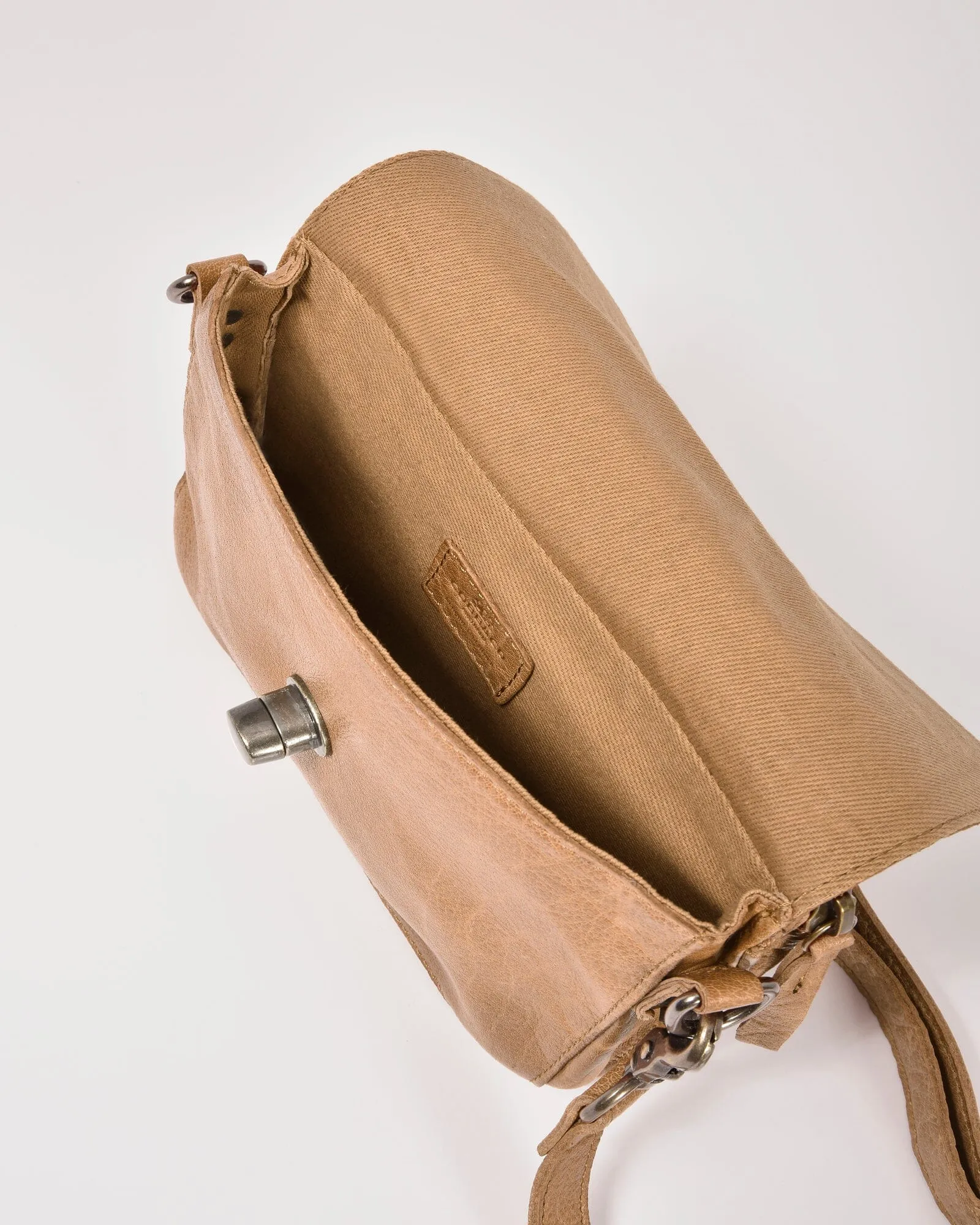 Darwin Leather Crossbody Bag with Turnlock