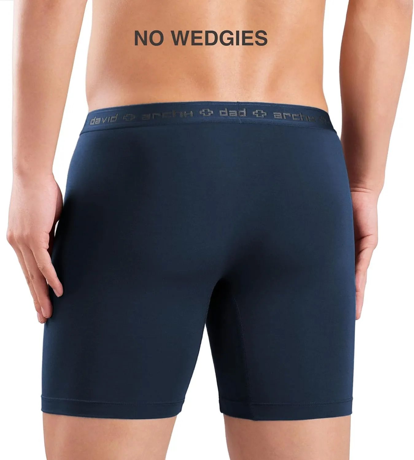 DAVID ARCHY Men's Boxer Briefs, Micro Modal Dual Pouch Trunks Support Ball Bulge Enhancing Underwear,Underwear For Man 3 Pack