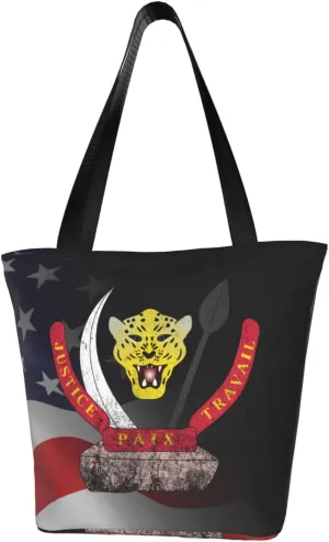 Democratic Republic Of The Congo Coat Of Arms Democratic Republic Of The Congo Fashion Shoulder Bag Large Capacity For Man Or Woman