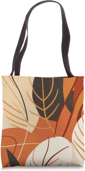 Desert Botanical Boho Wildflower Earth Tone Feather Floral Tote Bag