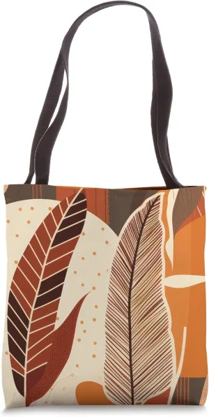 Desert Botanical Boho Wildflower Earth Tone Feather Floral Tote Bag