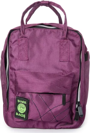 DIME BAGS - Mini Backpack - Multi Small Backpack with Water Resistant Exterior - Travel Bag (Plum)