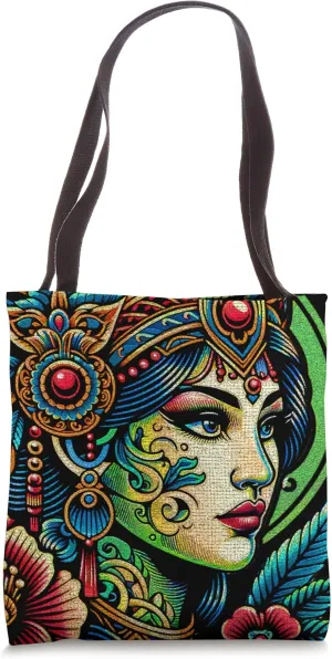 Divine Feminine - Elegant face with lots of details Tote Bag