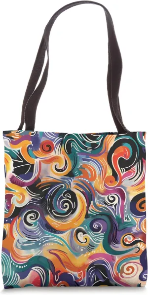 Dizzy Abstract Boho Chic Pattern Tote Bag