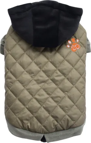 Doggydolly Padded Jacket for Dogs Beige, E, Black XS - 0.1 kg