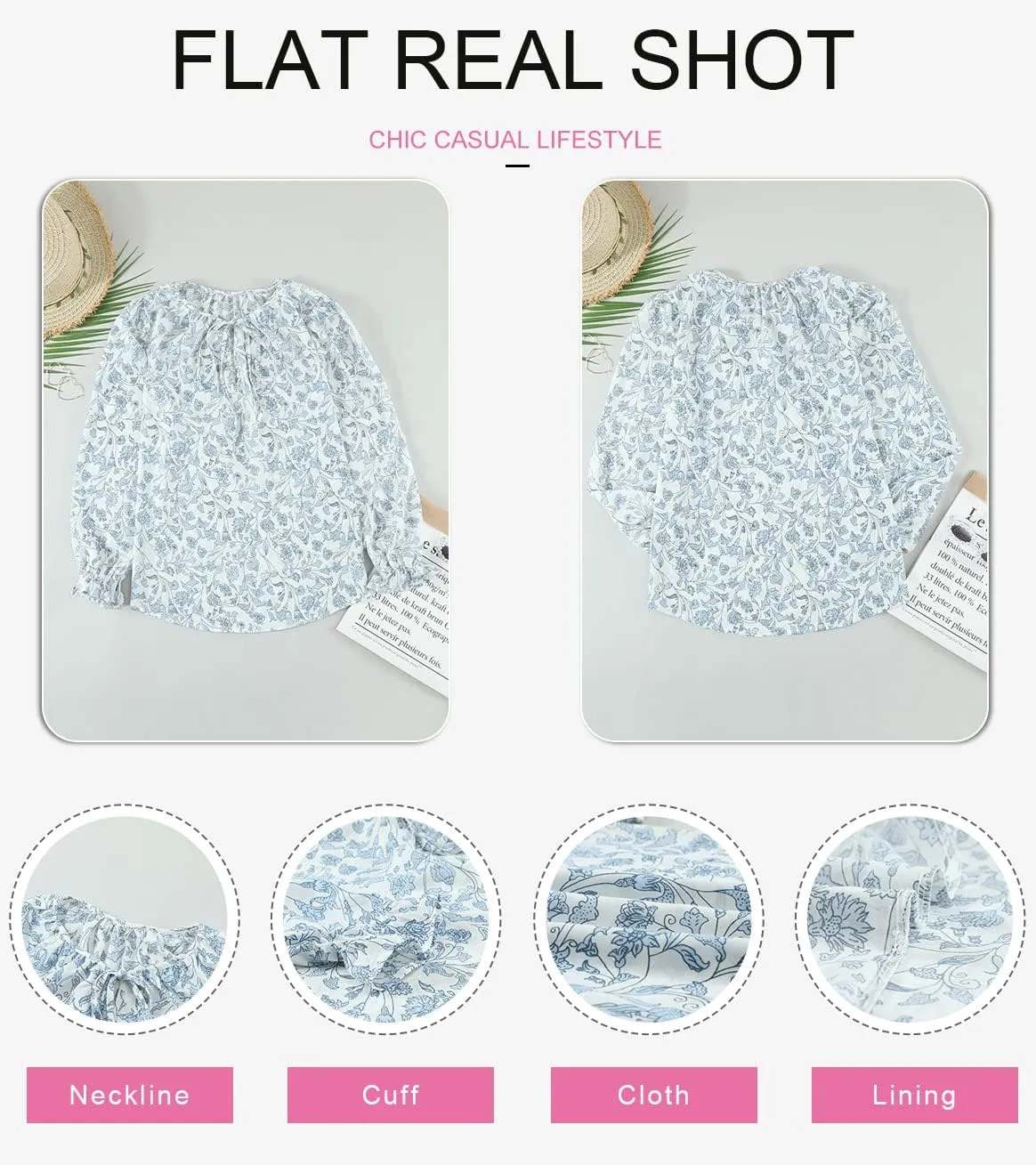 Dokotoo Women's Casual Boho Floral Printed V Neck Tops Drawstring Short Long Sleeve T Shirt Blouses