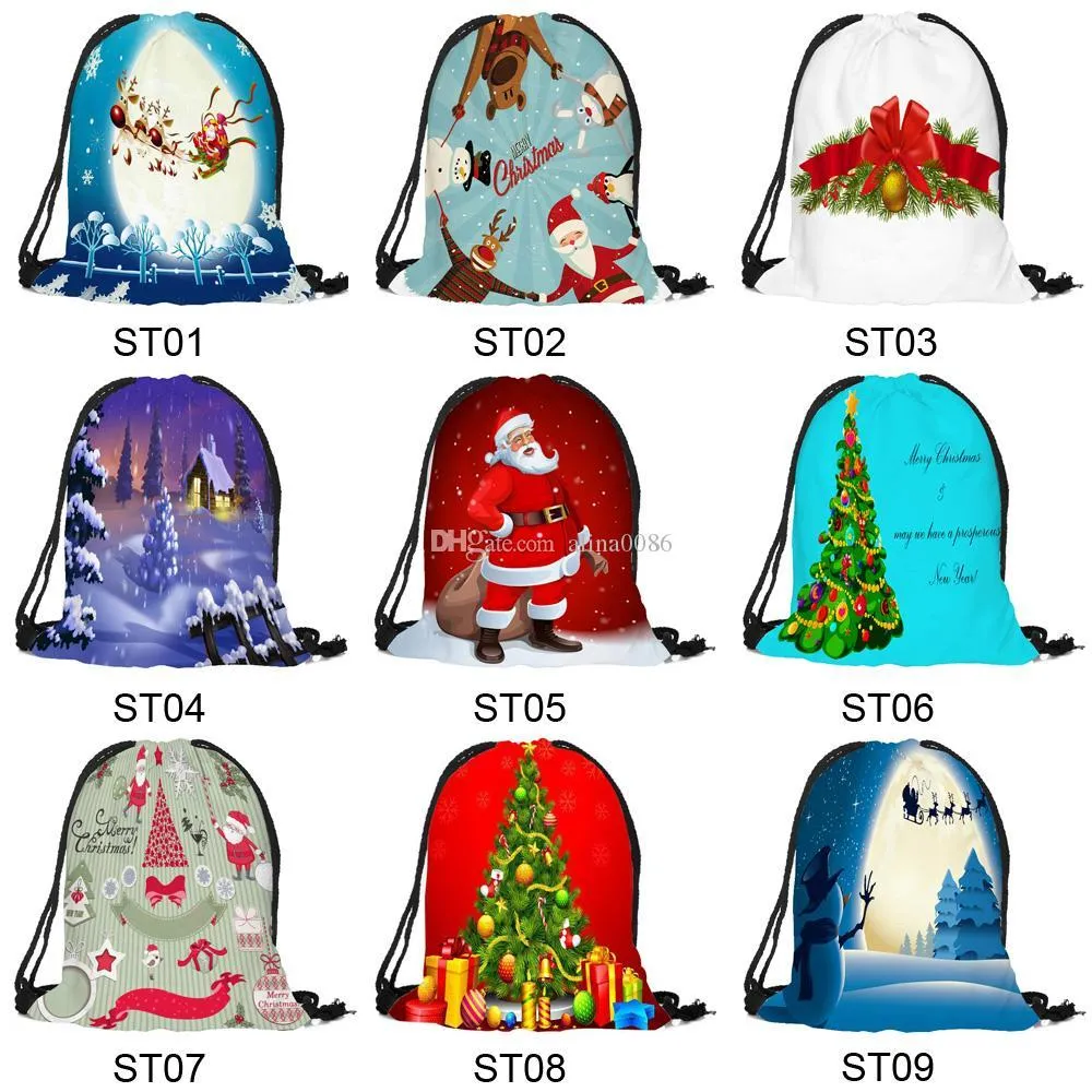 Drawstring Christmas Gift Bags
