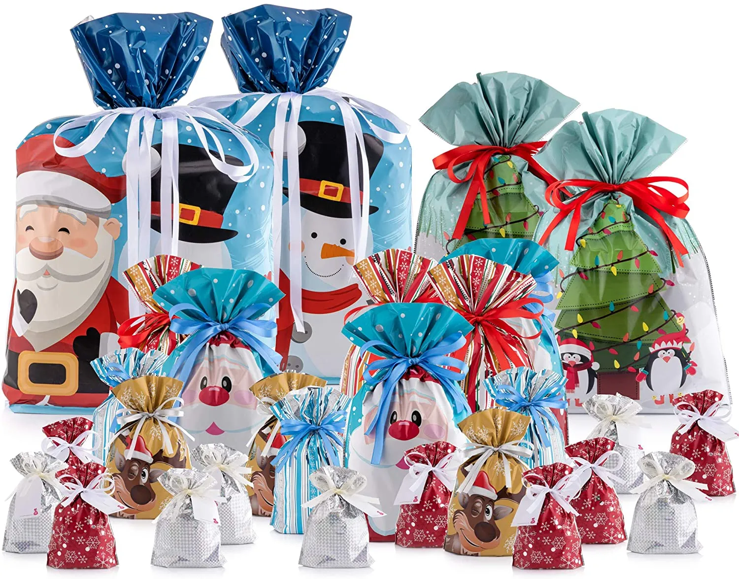 Drawstring Christmas Gift Bags