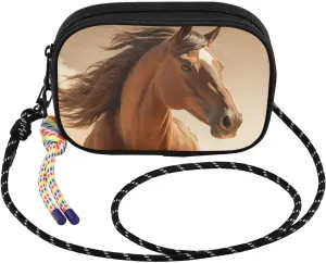 Dust Horse Race Crossbody Bags for Women Cell Phone Purses Women's Shoulder Handbags Wallet Purse with Adjustable Strap