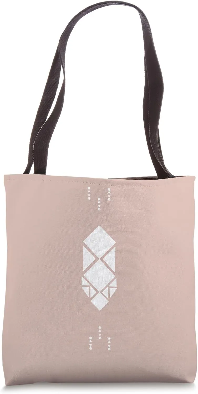 Earth Brown Boho-Chic Boho Ethnic Indian Symbol Pastel Tote Bag